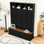 Arbre d'entrée élégant avec banc, crochets et armoire de rangement-129881565
