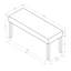 Banc de salle à manger rembourré gris clair 1pc