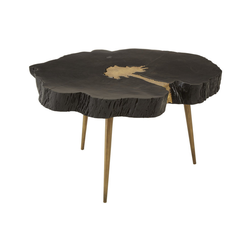 Caines Three Leg Coffee Table, Black/Brown