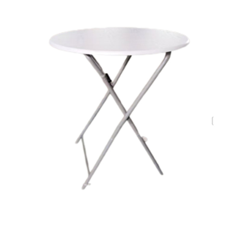 Table de bar pliante de 2 pieds amovibles pour optimiser l'espace, pieds à verrouillage automatique, caoutchouc antidérapant convenant à différentes fonctions, acier blanc et bois, longueur de deux tables déployées de 23,6 po