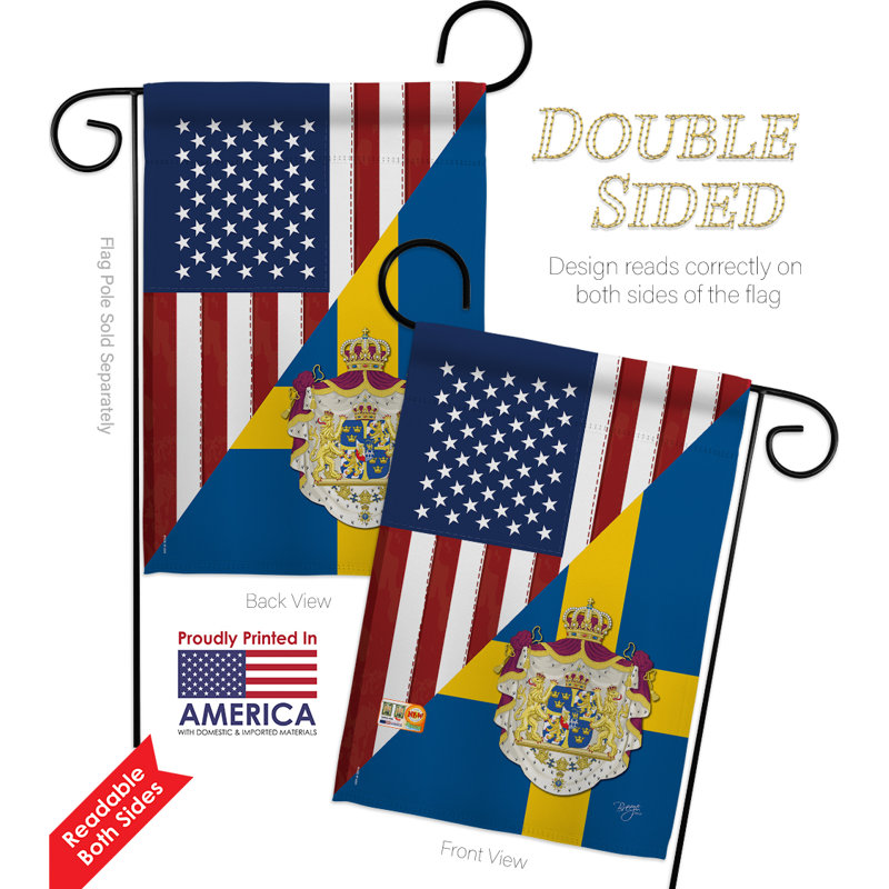 18,5 x 13 po american suède amitié en polyester à 2 côtés. ensemble de drapeau