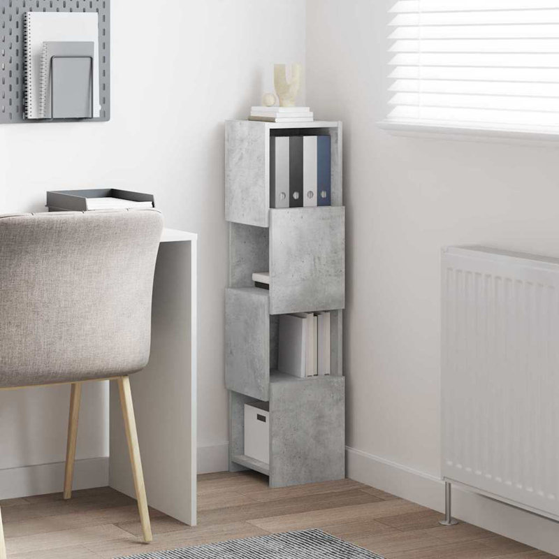 Corner Accent Chest, 102cm H x 25.5cm W x 25cm D, Concrete Grey