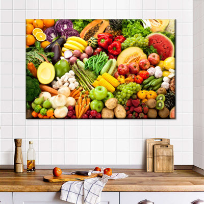 Impression sur toile Fresh Fruits And Veggies