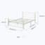 Structure de lit double en acier