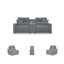 Canapé modulaire inclinable électrique 3 pièces Craven