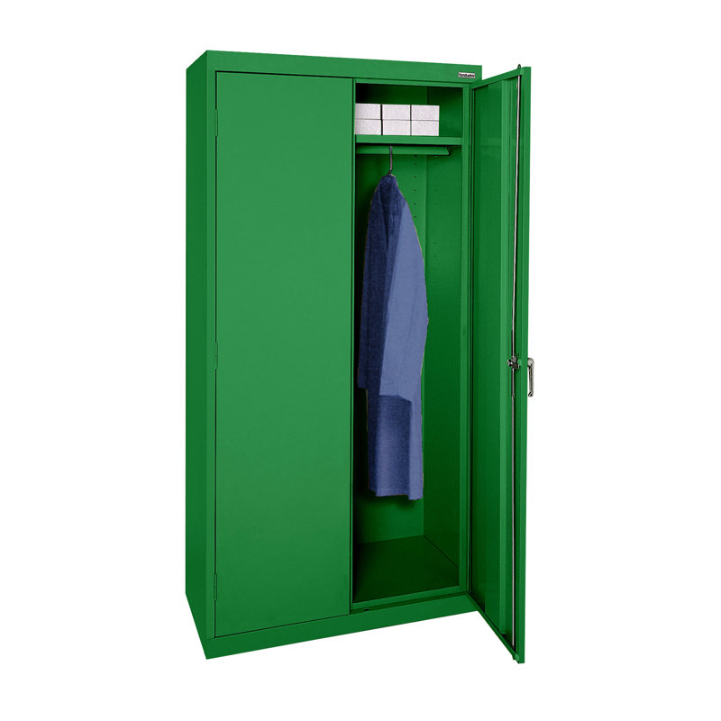 Steel Single Storage Cabinet ( H x W x D), 72" H x 46" W  x  24" D, Black