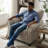Rolled Arm Chair, Nailhead Chair for Living Room, Chenille Fabric Sing Sofa Chair, Beige-485127732