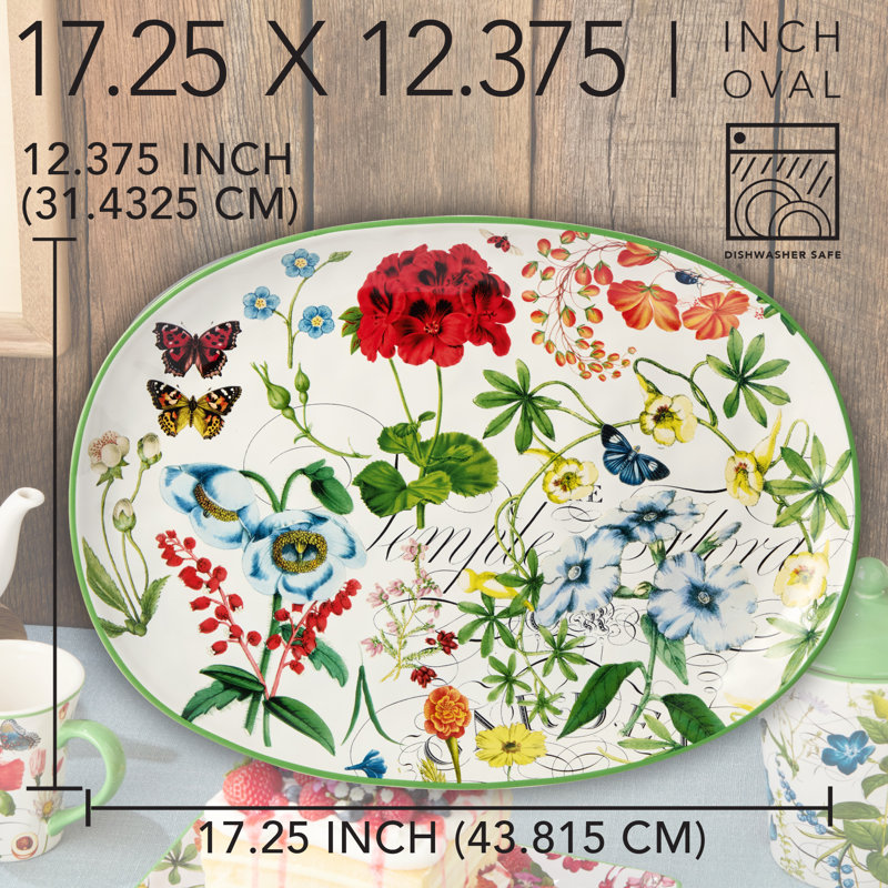 Greenhouse Oval Platter 16" x 12"