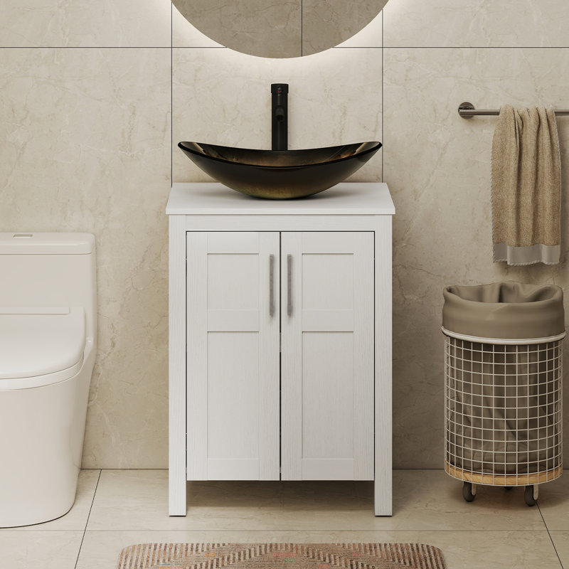 Meuble-lavabo 24 po avec lavabo Warde, White