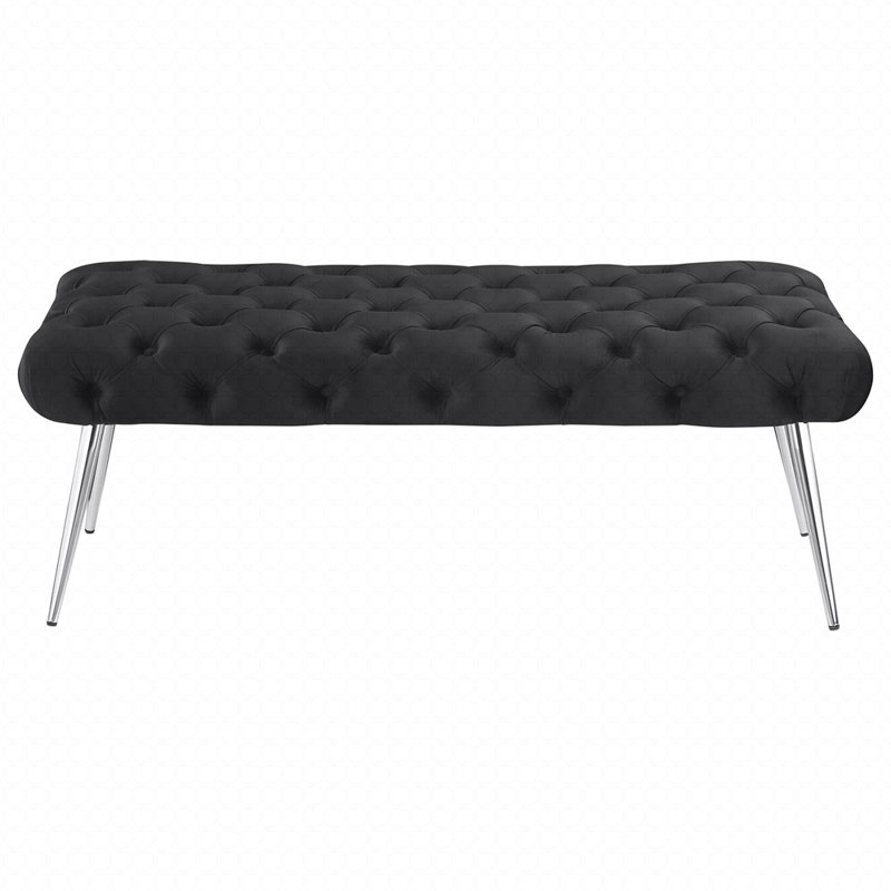 Banc rembourré noir Galiano, Noir