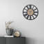 Brandan 15.74cm Metal Wood Decorative Wall Clock with Roman Numerals