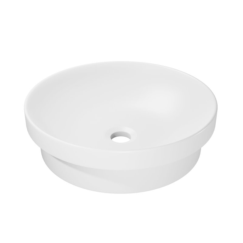 Fly 16.9'' L Bathroom Sink, Matte White