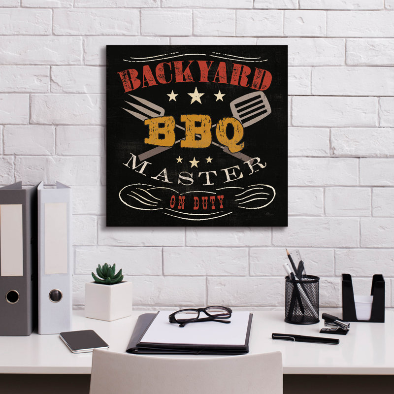 «Backyard Bbq» par Pela Studio, art mural sur toile, 26 po x 26 po, H 18 po x l 18 po x P 0,75 po