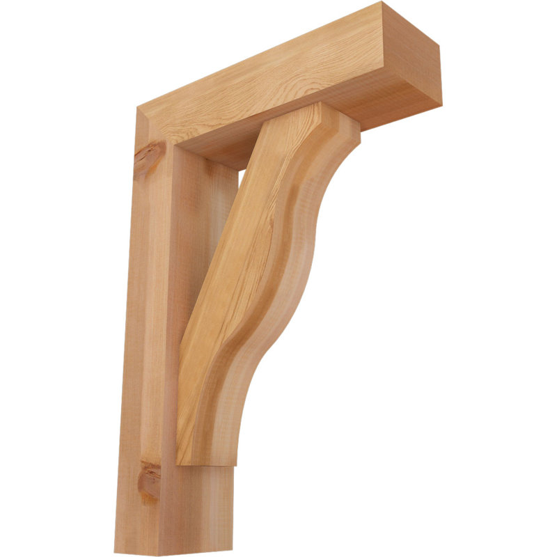 Support Funston Block avec support décalé, 26 x 18, Cèdre rouge occidental de l 5 1/2 po (lisse)