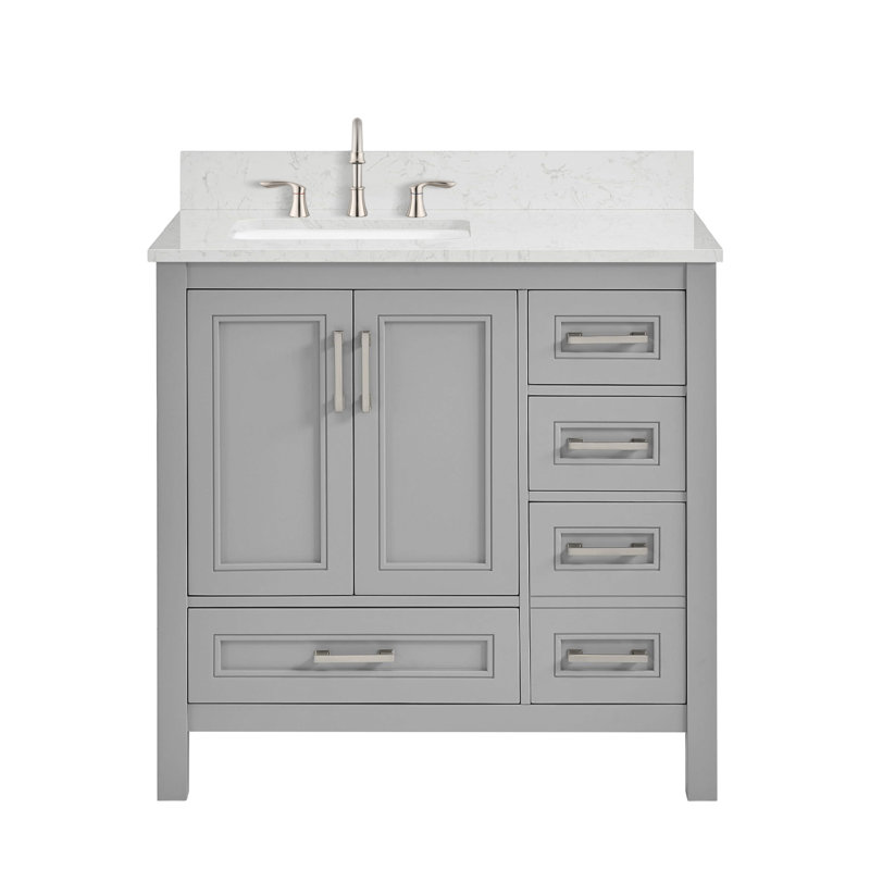Oaklea 36 " W Freestanding Standard 1 Single Vanity Bathroom Vanity With Engineered Stone Top