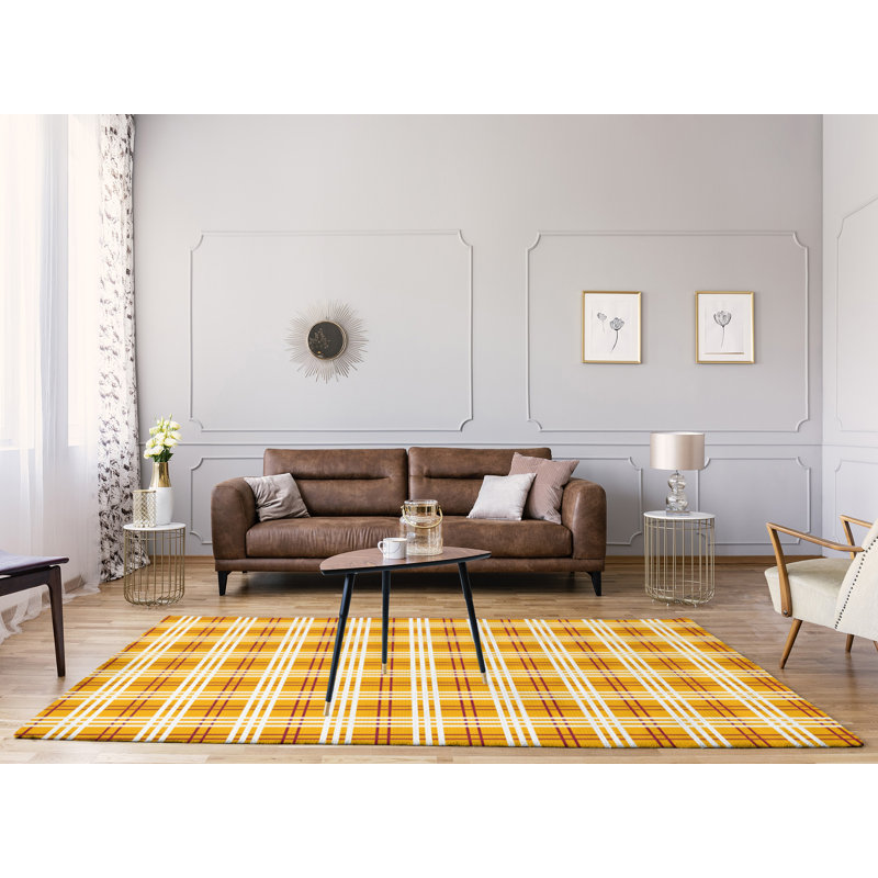 Plaid Indoor Rug, Rectangle 5' x 7'