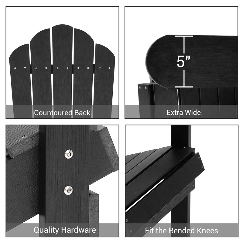 Chaise Adirondack Yonds Hips, Noir