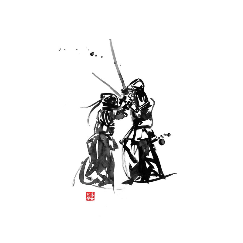 Kendo by Péchane - Print on Canvas, Wrapped Canvas, 20.32 cm H x 30.48 cm W