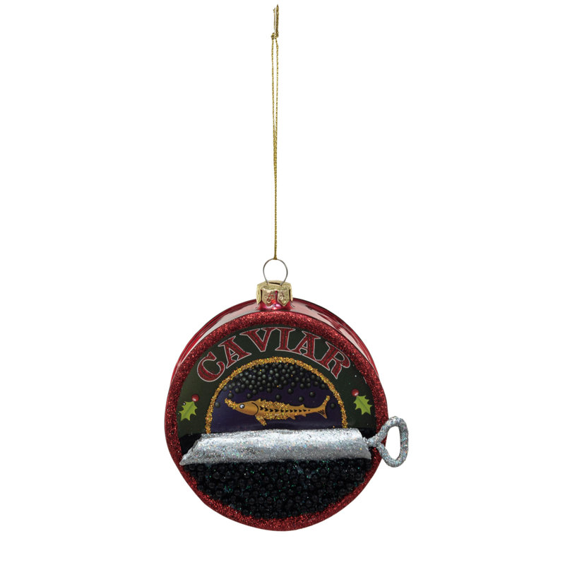 Ornement suspendu en verre Caviar