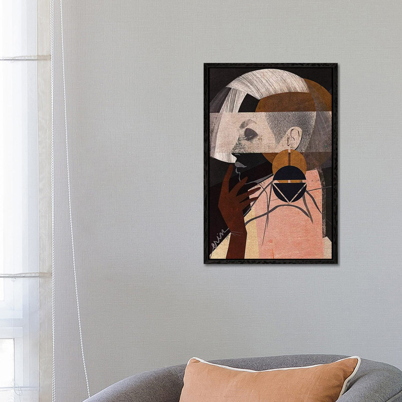Face Off No. 2 by Erin K. Robinson - Painting on Canvas, 66.04cm H x 45.72cm W x 3.81cm D, Black Framed