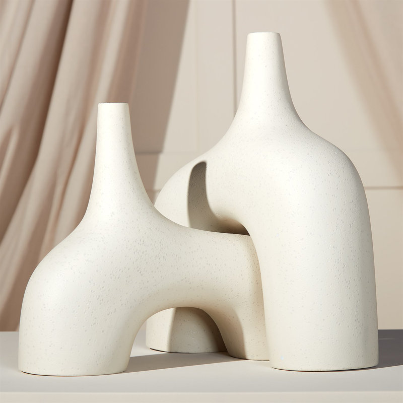 Stretch Vase-Cream Stone-Lg