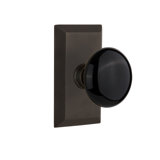 Studio Plate with Black Porcelain Door Knob