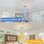 114cm Dimmable Reversible Ceiling Fan with LED Lights And Remote Control-256094091