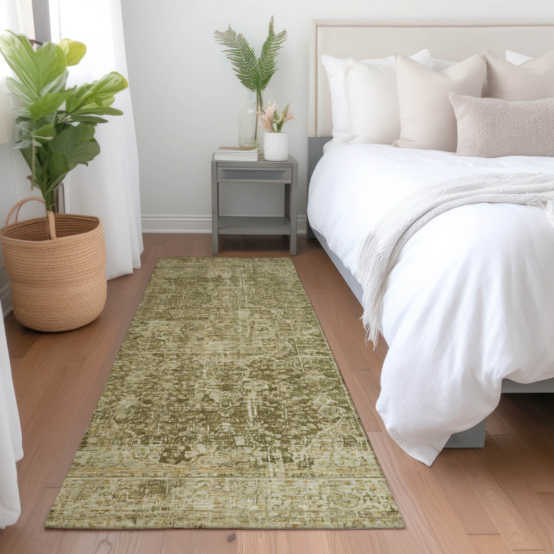 Tapis intérieur / extérieur brun Scarlune, 2 pi 3 po x 7 pi 6 po