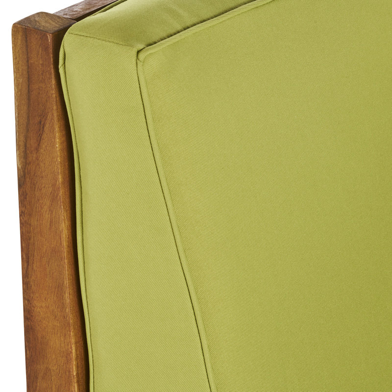  Ensemble de conversation à 3 places en bois massif avec coussins, Vert