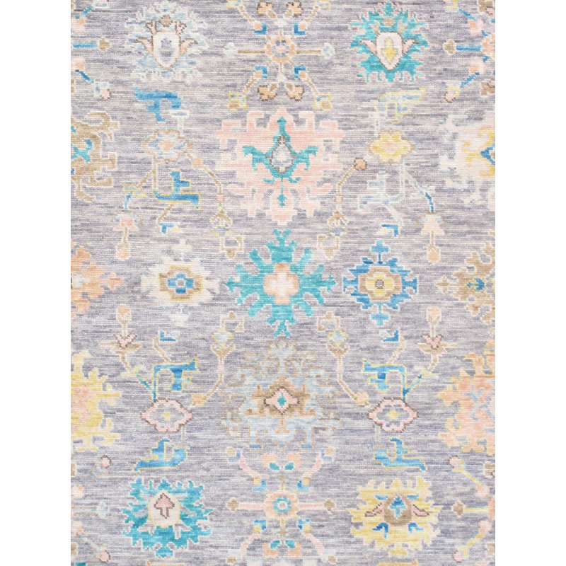 Oriental Area Rug in Silver