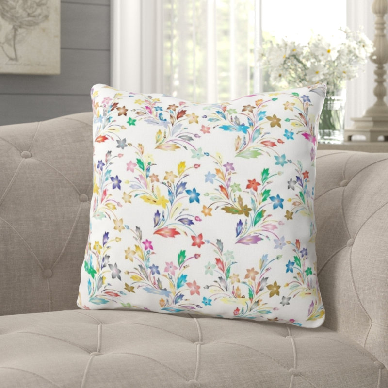 Housse et insert de coussin carré floral Grijalva, Intérieur