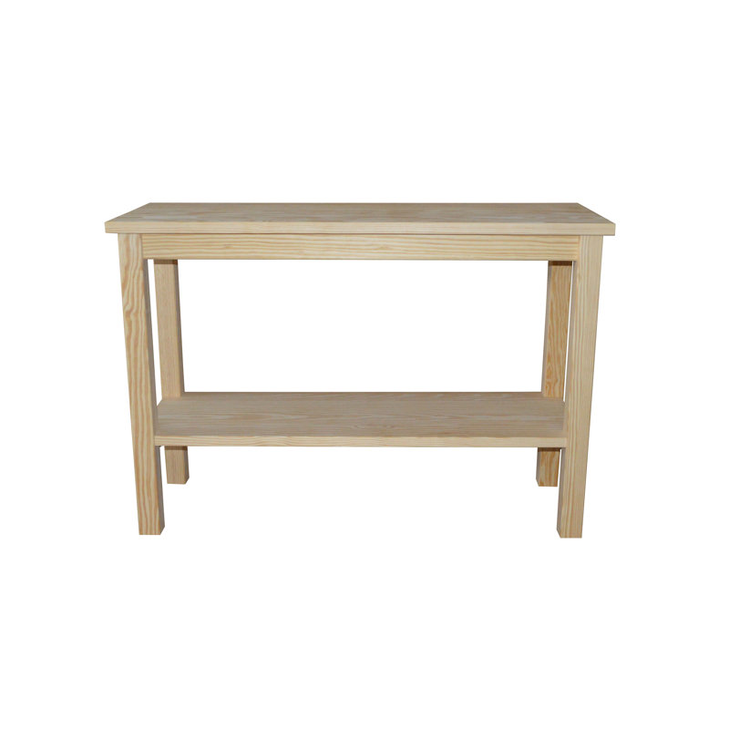 Console en bois massif 44 po Haralan, Inachevé