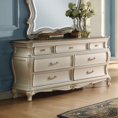 Leawood Solid Wood 66'' W 7 - Drawer Dresser