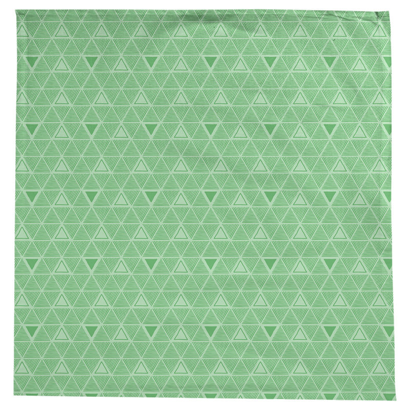 Classic Hand Drawn Triangles Tablecloth, Light Green