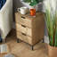 Rhina 3 Drawer Bedside Table Storage Unit
