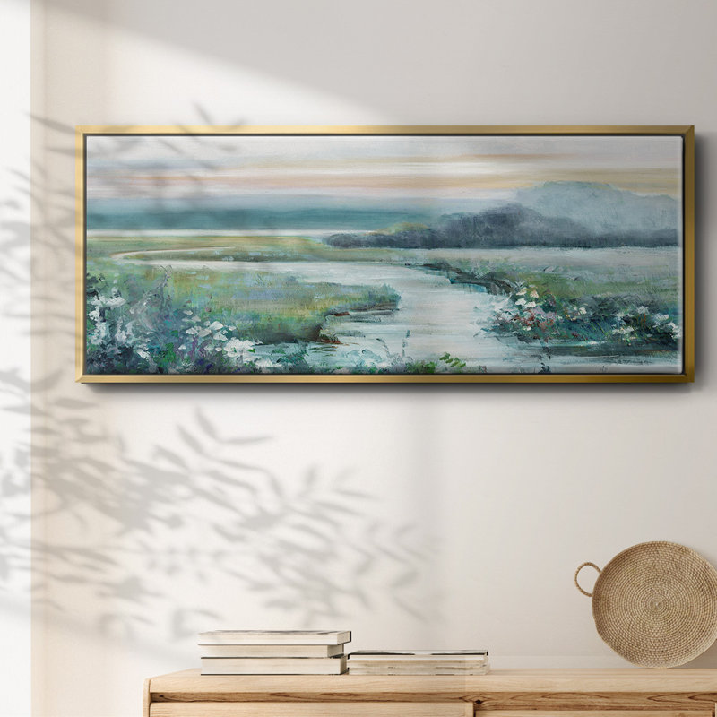 Eternity In Twilight, reproduction d'art sur toile, H 24 po x l 60 po x P 1,5 po, Or