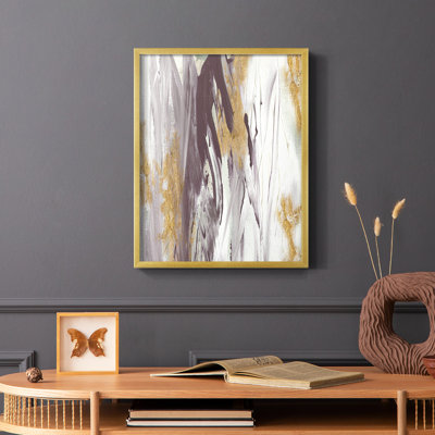«Tumultous Amethyst I», reproduction encadrée - bois massif