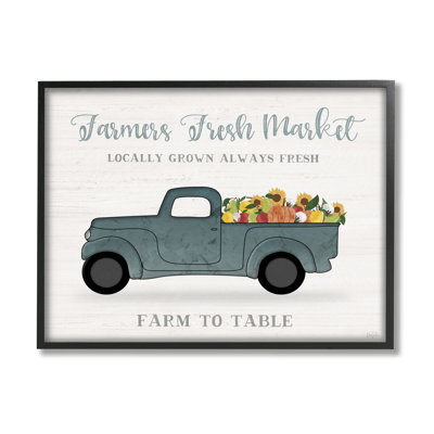 " Farmers Fresh Market Assorted Produce Rustic Sign " by Natalie Carpentieri