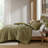 Waffle Weave Washed Comforter Set with Shams