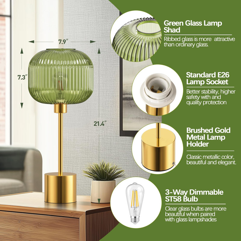 Lampe de table moderne en verre