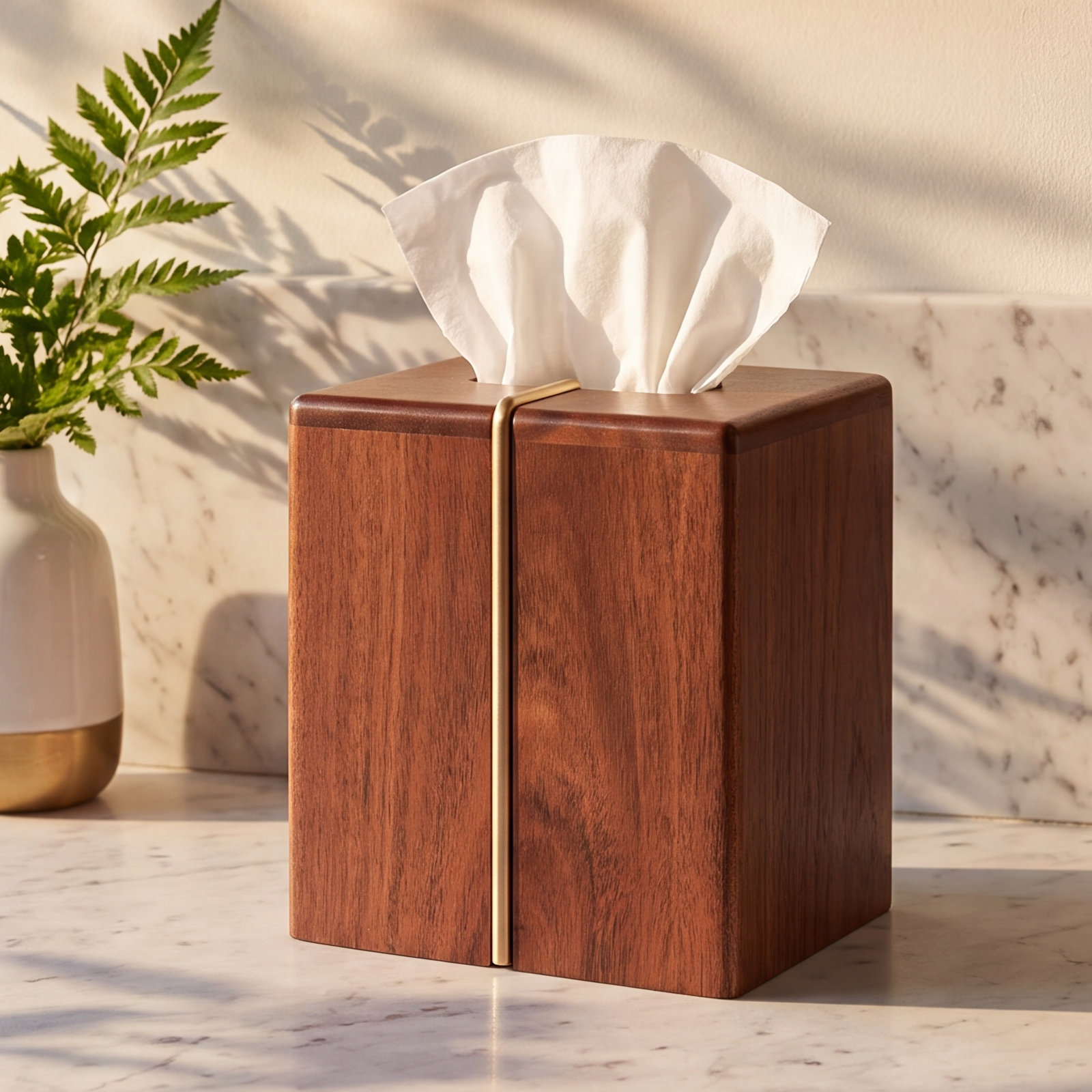 Earhart Wood Tissue Box Cover