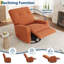Fauteuil inclinable et pivotant à 360 °, fauteuil de chambre de bébé en velours côtelé pour petits espaces, orange-90693207