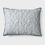 Ensemble de housses de coussin décoratives en coton imprimé floral bleu Mughal 20" x 26"-133726214-130726843