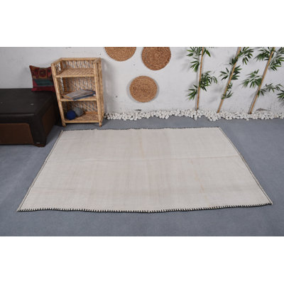 Turkish Rug, 4.2x6.5 ft Area Rugs, Beige Neutral Rug, Vintage Rug, Moroccan Rugs, Boho Rugs