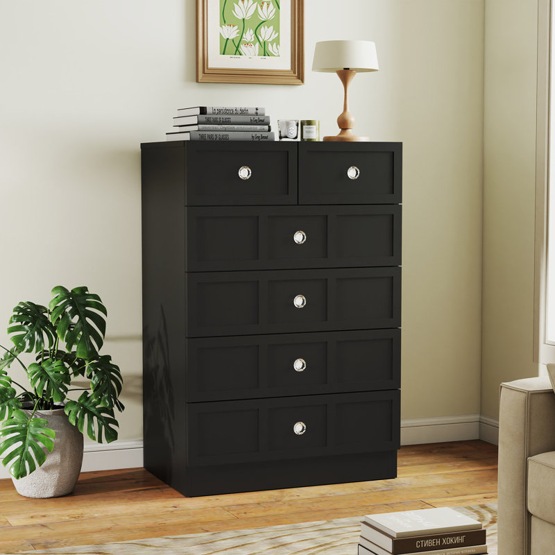 23'' W 6 - Drawer Dresser, Black