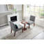 Chaise d'appoint en tissu avec table ronde en bois, chaise de meuble-lavabo décorative pour bureau à domicile, fauteuil d'appoint de coin