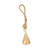 Metal Tibetan Inspired Indoor Outdoor Gold Decorative Bells With Brown Jute Rope And Canvas Drawstring Tote Set