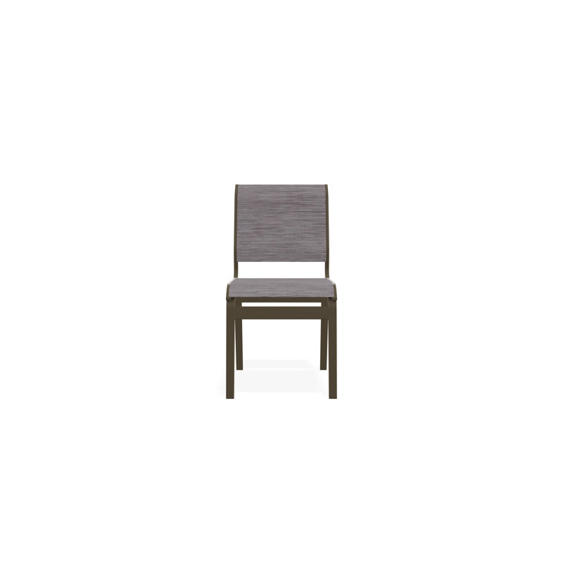 Aruba II Outdoor Dining Chair, Fossil, Beachwood