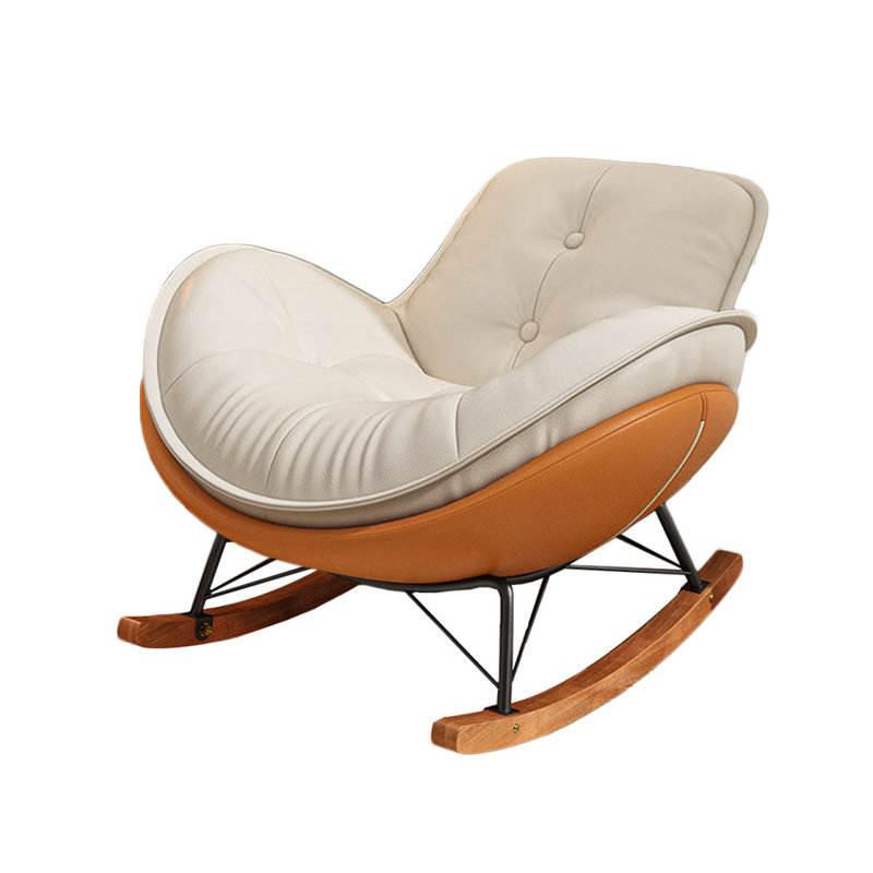 Chaise berçante large en forme d'arc, Orange