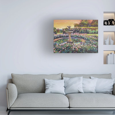 Bolog David Lloyd Glover DUSK AT THE ROSE GARDEN Canvas Art